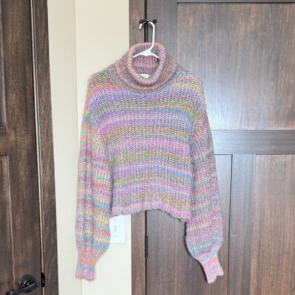 ASOS Topshop Women’s Knit Space Dye Rollneck Pullover Sweater Size 8-10 Medium - Picture 1 of 14